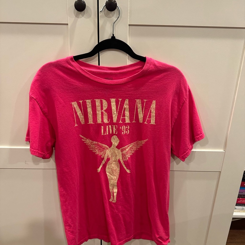 Pink Nirvana Women’s T-Shirt. Size Medium